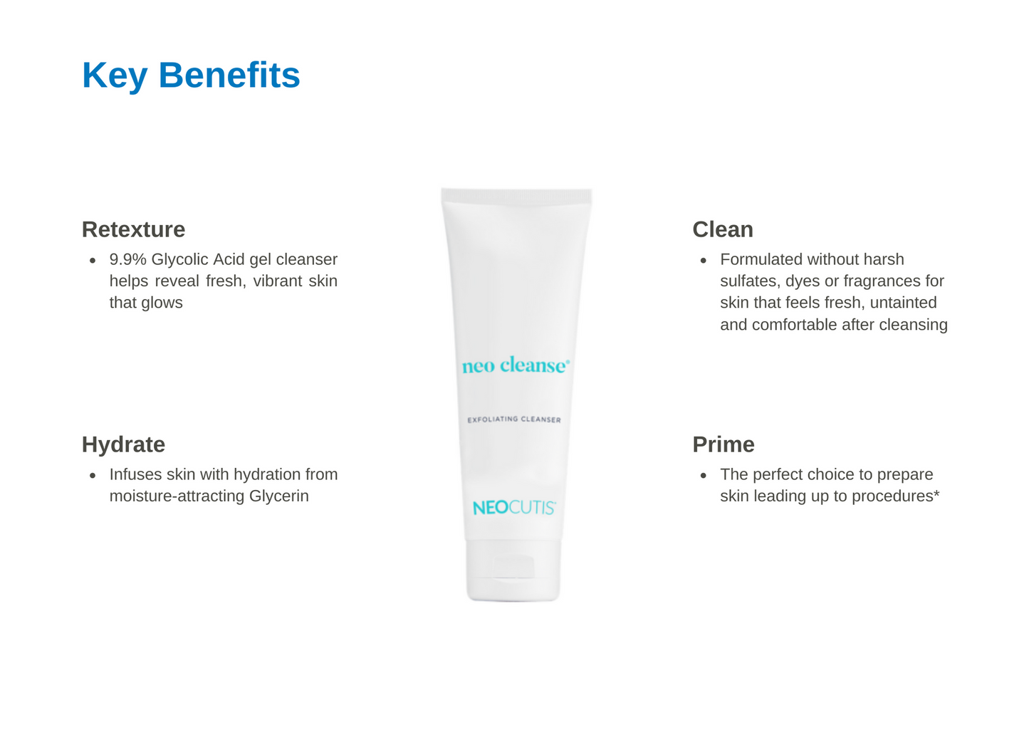 Nettoyant exfoliant pour la peau Neo Cleanse®
